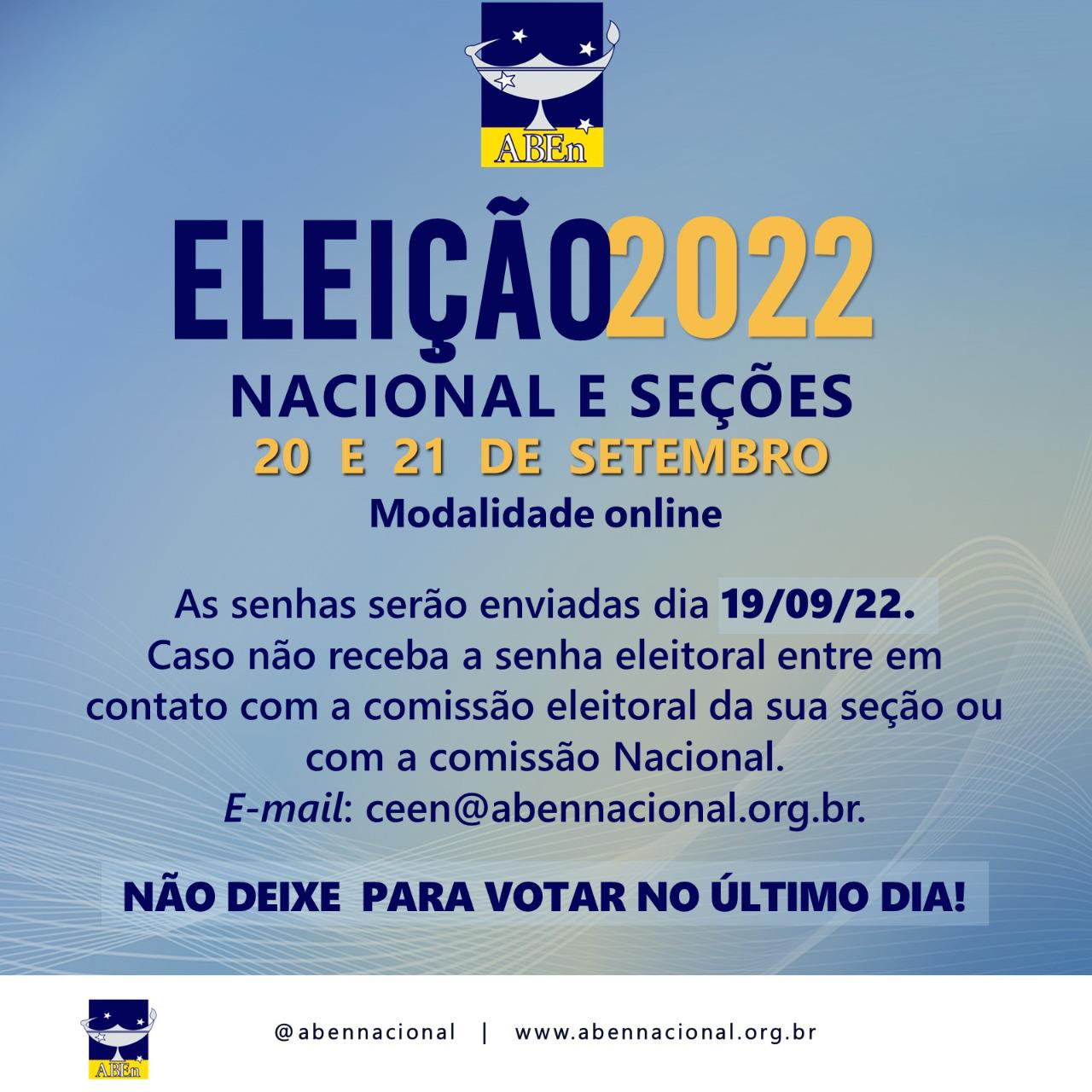 ELEIÇÕES 2022 - Nacional e Seção
